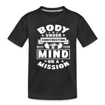 Bodybuilder Gym Training Fitness Weight Training Dumbbell - T-shirt bio Premium Enfant - noir - Devant