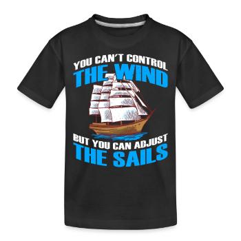 Capitaine Bateau Licence Voilier - T-shirt bio Premium Enfant - noir - Devant