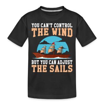 Capitaine Bateau Licence Voilier - T-shirt bio Premium Enfant - noir - Devant