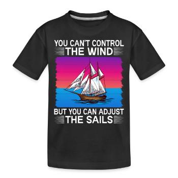 Capitaine Bateau Licence Voilier - T-shirt bio Premium Enfant - noir - Devant