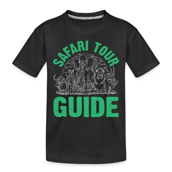 Safari Faune Afrique Le Big 5 Zoologie - T-shirt bio Premium Enfant - noir - Devant