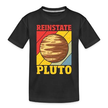Pluton restaure la constellation astronomique - T-shirt bio Premium Enfant - noir - Devant