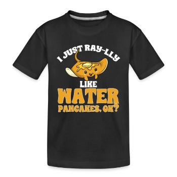 Raies pastenagues, raies manta, raies océaniques, raies - T-shirt bio Premium Enfant - noir - Devant