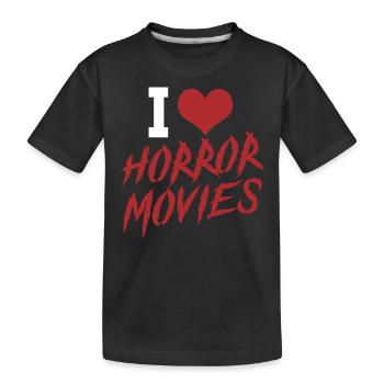 Ich liebe Horrorfilme - Kinder Premium Bio T-Shirt - Schwarz - Vorne