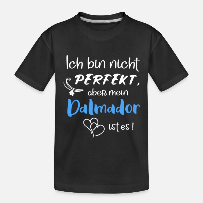 Perfekter Dalmador I Dalmatiner Labrador Mix - Kinder Premium Bio T-Shirt - Schwarz