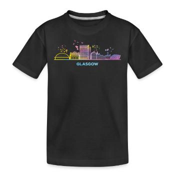 Glasgow Skyline Cityscape Glasgow - T-shirt bio Premium Enfant - noir - Devant