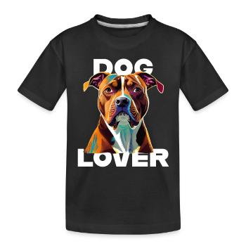 Amant des chiens American Stafford - T-shirt bio Premium Enfant - noir - Devant