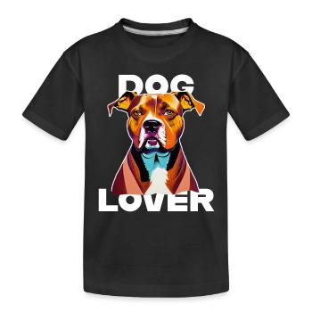 Amant des chiens American Stafford - T-shirt bio Premium Enfant - noir - Devant