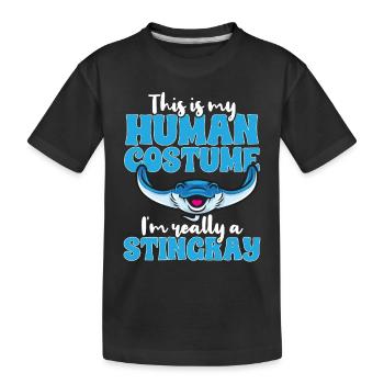 Raies pastenagues, raies manta, raies océaniques, raies - T-shirt bio Premium Enfant - noir - Devant
