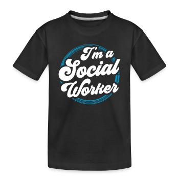 Je suis travailleur social Formation Travailleur social - T-shirt bio Premium Enfant - noir - Devant