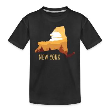 New York - Kinder Premium Bio T-Shirt - Schwarz - Vorne