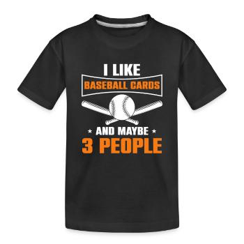 Baseball Card Collector Baseball Card - Kids' Premium Organic T-Shirt - black - Front