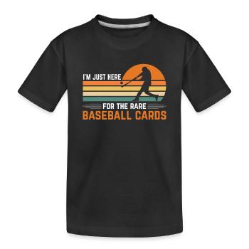 Baseball Card Collector Baseball Card - Kids' Premium Organic T-Shirt - black - Front