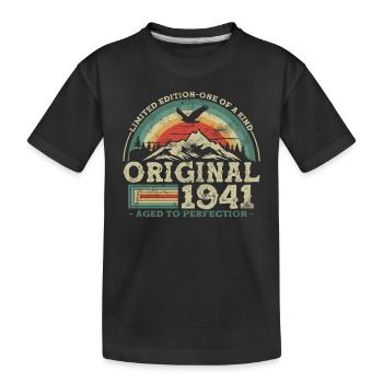 Birthday Gift 1941 - Remembrance of an era - Kids' Premium Organic T-Shirt - black - Front