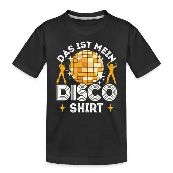 Disco Outfit 80er 70er Jahre Disko Party Kostüm - Kinder Premium Bio T-Shirt - Schwarz - Vorne