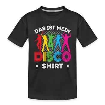 Disco Outfit 80er 70er Jahre Disko Party Kostüm - Kinder Premium Bio T-Shirt - Schwarz - Vorne