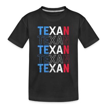 Texaner Texanisch Texas Sprüche Stolz - Kinder Premium Bio T-Shirt - Schwarz - Vorne