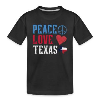 Peace Love Texas Texan Texan Pride - T-shirt bio Premium Enfant - noir - Devant