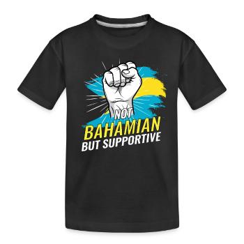 Pas des Bahamas mais un pays de soutien aux Bahamas - T-shirt bio Premium Enfant - noir - Devant