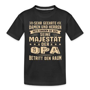 Opa Geburtstag Opa Sprüche Opa Geschenke - Kinder Premium Bio T-Shirt - Schwarz - Vorne