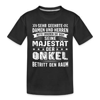 Onkel Geburtstag Onkel Sprüche Onkel Geschenke - Kinder Premium Bio T-Shirt - Schwarz - Vorne
