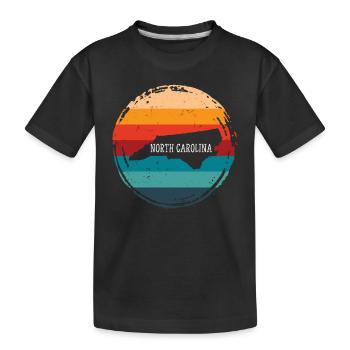Caroline du Nord - T-shirt bio Premium Enfant - noir - Devant
