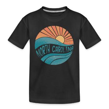 Caroline du Nord - T-shirt bio Premium Enfant - noir - Devant