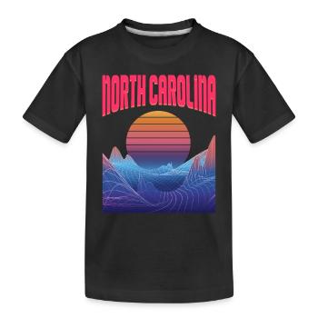 Caroline du Nord - T-shirt bio Premium Enfant - noir - Devant