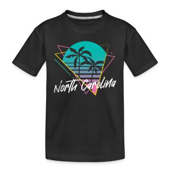 Caroline du Nord - T-shirt bio Premium Enfant - noir - Devant