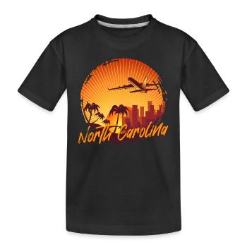 North Carolina - Kinder Premium Bio T-Shirt - Schwarz - Vorne