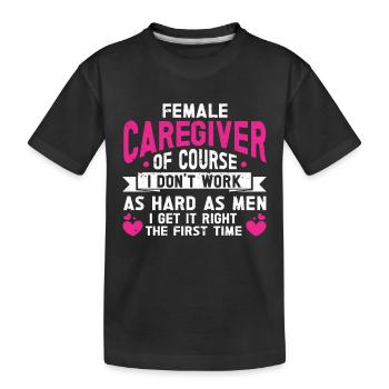 Infirmière soignante - T-shirt bio Premium Enfant - noir - Devant