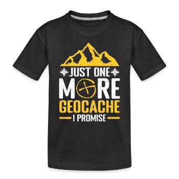 Geocaching Gift Geocacher Geocache - Kids' Premium Organic T-Shirt - black - Front