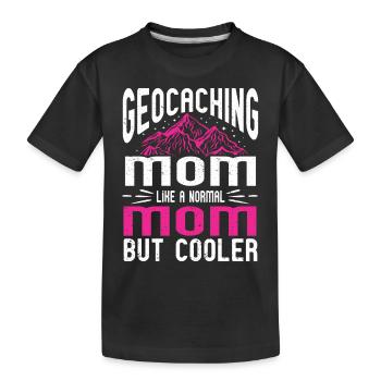 Geocaching Gift Geocacher Geocache - Kids' Premium Organic T-Shirt - black - Front