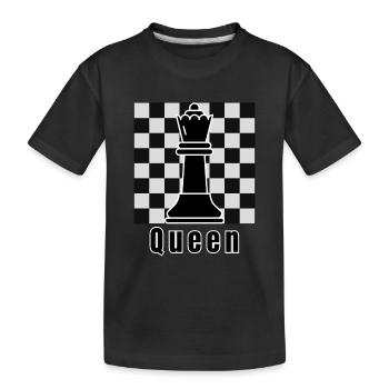 Black Queen, échecs, jeu d’échecs, journée mondiale des échecs - T-shirt bio Premium Enfant - noir - Devant