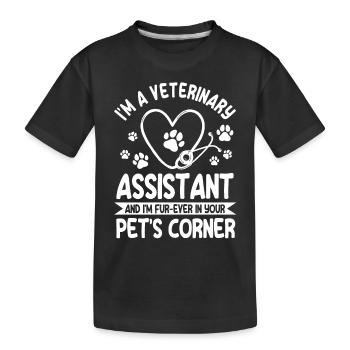 Veterinary assistant - Kids' Premium Organic T-Shirt - black - Front