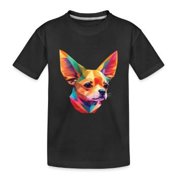 Chihuahua Hund tolles Hunde Design lustiges Tier - Kinder Premium Bio T-Shirt - Schwarz - Vorne