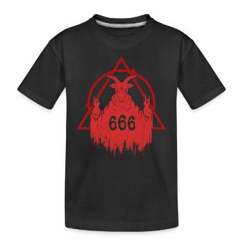 Rock with the Devil - 666 - Kinder Premium Bio T-Shirt - Schwarz - Vorne