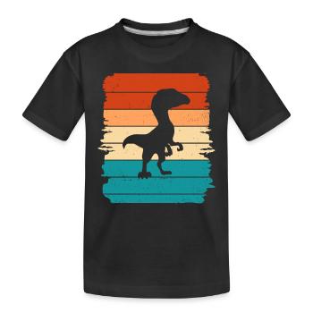 Dino - Kids' Premium Organic T-Shirt - black - Front
