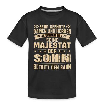 Sohn Geburtstag Sohn Sprüche Sohn Geschenke - Kinder Premium Bio T-Shirt - Schwarz - Vorne