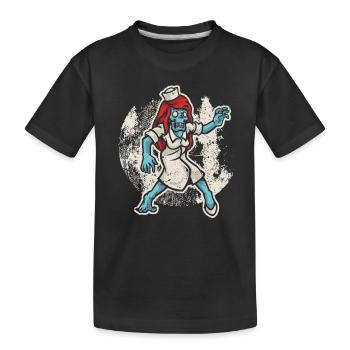 Drôle Halloween Zombie Nurse Spooky - T-shirt bio Premium Enfant - noir - Devant