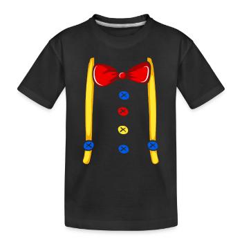 Clown Kostüm Halloween Liebhaber Lustig Schreck - Kinder Premium Bio T-Shirt - Schwarz - Vorne