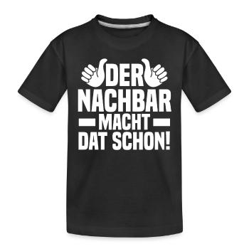 Einzug Umzug Nachbarn Nachbar - Kinder Premium Bio T-Shirt - Schwarz - Vorne