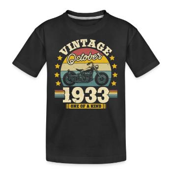 Geschenk Geburtstag Oktober 1933 90 Jahre - T-shirt bio Premium Enfant - noir - Devant