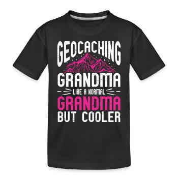 Geocaching Gift Geocacher Geocache - Kids' Premium Organic T-Shirt - black - Front