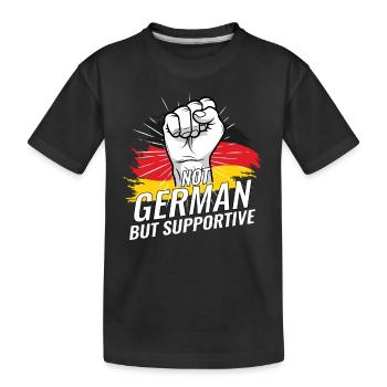 Pas allemand mais favorable Allemagne Pays du drapeau - T-shirt bio Premium Enfant - noir - Devant