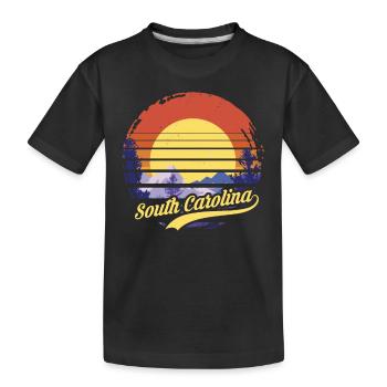Caroline du Sud - T-shirt bio Premium Enfant - noir - Devant