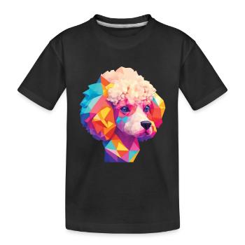 Pudel Hund Hunde Design Pudeln Kunst Haustier - Kinder Premium Bio T-Shirt - Schwarz - Vorne