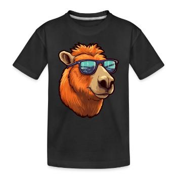 Capybara Lunettes de soleil Cool Capybara - T-shirt bio Premium Enfant - noir - Devant