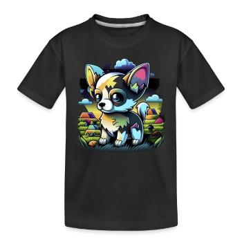Chihuahua | Gaming Gamer Funny Comic Videogame - Kids' Premium Organic T-Shirt - black - Front