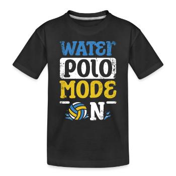 Sports Water Polo mode on - Kids' Premium Organic T-Shirt - black - Front